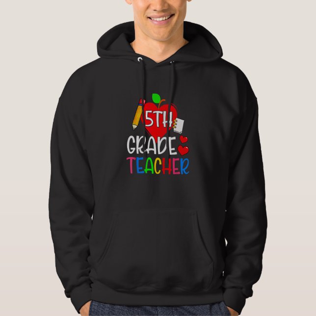 Kids Back To School 5th Grade Teacher Fifth Grade  Hoodie (Vorderseite)