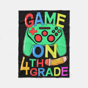 Kids Back To School Video Gamer 4te Klasse Game On Fleecedecke