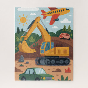 Kids Bagger Flugzeuge Kunstpuzzle  Puzzle