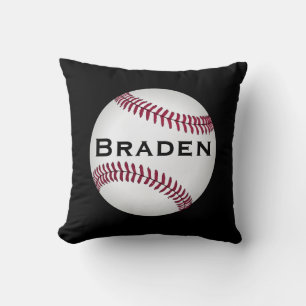 Kids Baseball Player Individuelle Name oder Textki Kissen