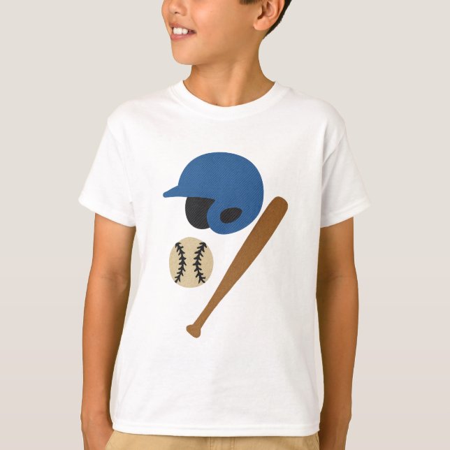 Kids Baseball Tee – Rubber Text Style (Vorderseite)