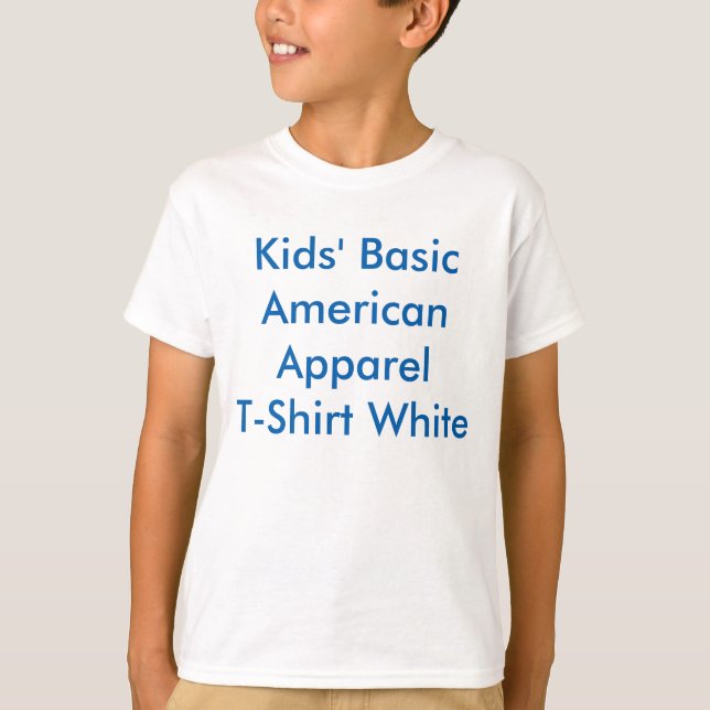 Kids' Basic Bekleidung T - Shirt, weiß T-Shirt (Vorderseite)