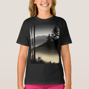 Kids Basic T - Shirt mit kühl schwarz-weiß Cannabi