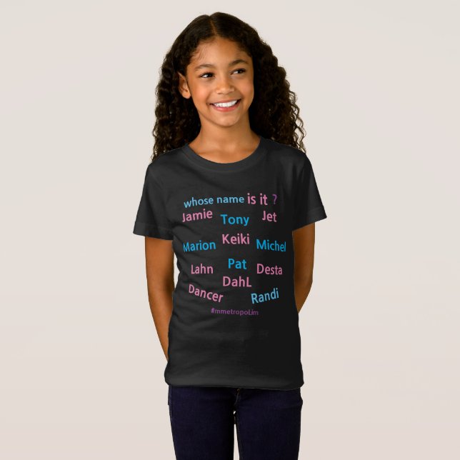 Kids Basic T - Shirt mit Namen bY #Metropolim (Vorne ganz)