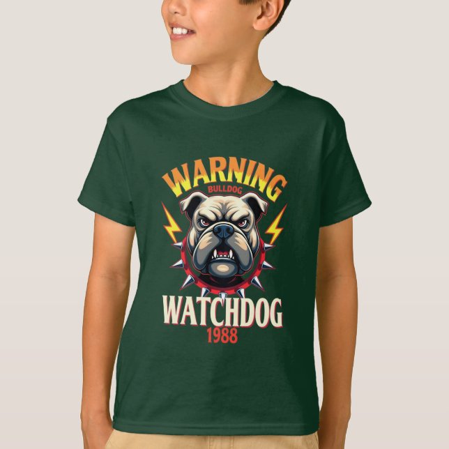 Kids Basic T - Shirt mit Waring Bulldog Watchdog D (Vorderseite)