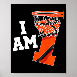 Kids Basketball 1. Geburtstag Junge ein Jahr alt B Poster