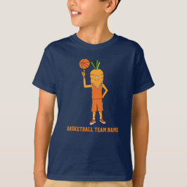 Kids Basketball-Charakter mit Teamname T-Shirt