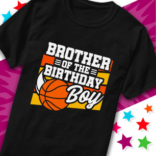 Kids Basketball Party Bruder des Geburtstagskinder T-Shirt