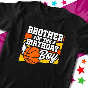 Kids Basketball Party Bruder des Geburtstagskinder T-Shirt