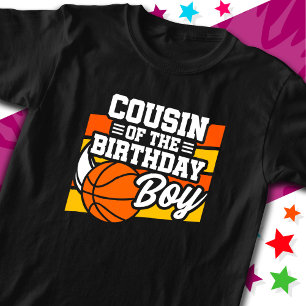 Kids Basketball Party Cousin des Geburtstags T-Shirt