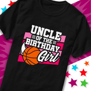 Kids Basketball Party Onkel des Geburtstagsmarins T-Shirt