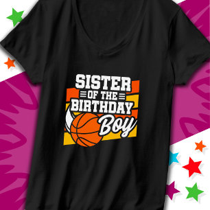 Kids Basketball Party Schwester des Geburtstags T-Shirt