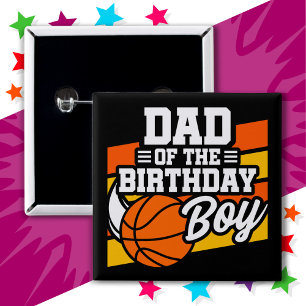 Kids Basketball Party Vater des Geburtstags Button