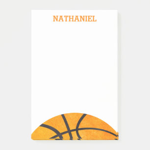 Kids Basketball Sport Personalisiert Orange Cool Post-it Klebezettel
