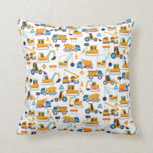 Kids Bau Dump Trucks Fahrzeugmuster Kissen