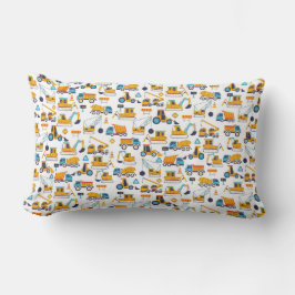 Kids Bau Dump Trucks Fahrzeugmuster Lendenkissen