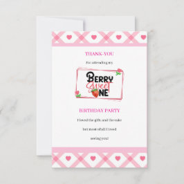 Kids Berry Sweet One Party Dankeschön Card Dankeskarte
