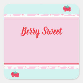 Kids Berry Sweet Square Sticker