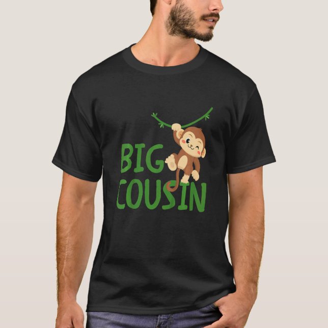 Kids Big Best Cousin Ever Monkey Animal World's Gr T-Shirt (Vorderseite)