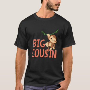 Kids Big Best Cousin je Affen Animal World T-Shirt