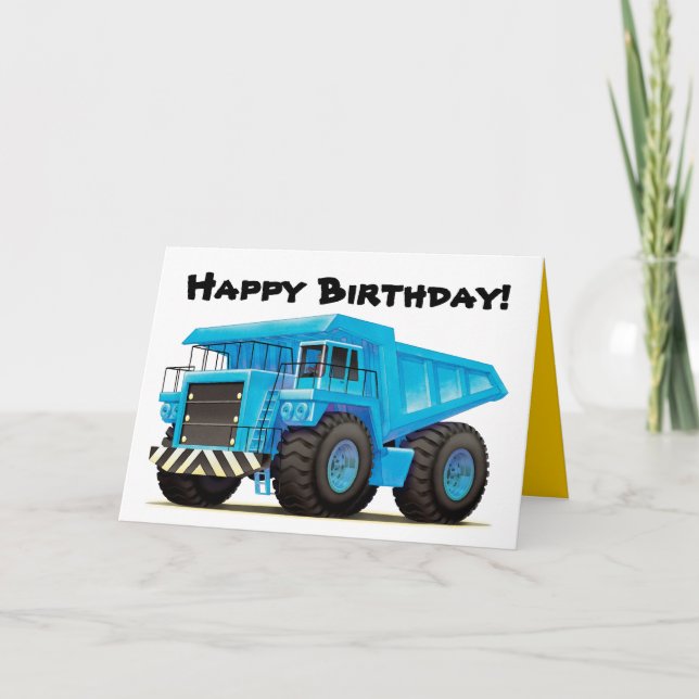 Kid's Big Blue Dump Truck Karte (Vorderseite)