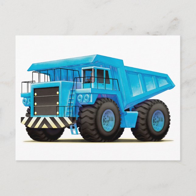 Kids Big Blue Dumper Truck Postkarte (Vorderseite)
