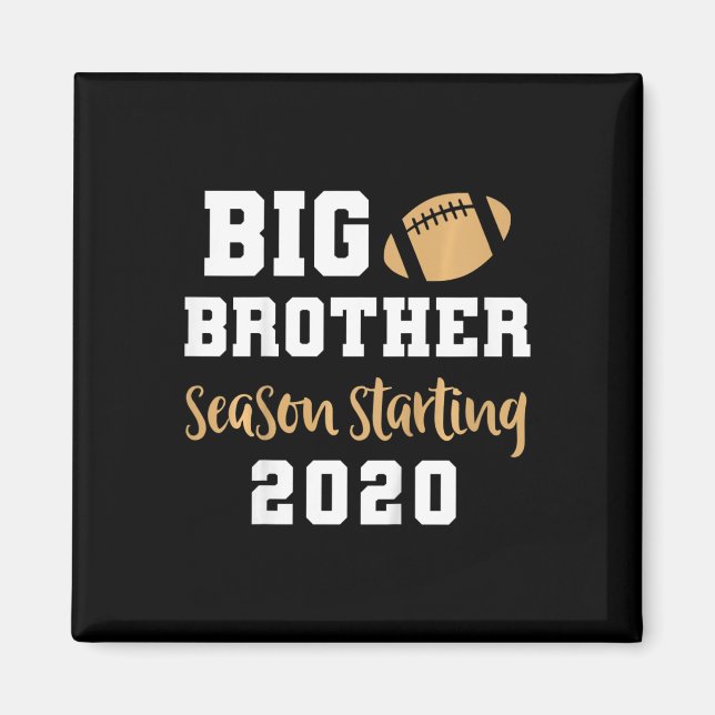 Kids Big Brother Footbyll Pregnancy Ankündigung F Magnet (Vorne)