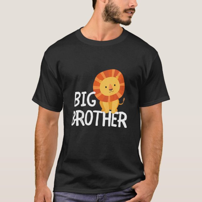 Kids Big Brother Lion Animal Best Bro der Welt T-Shirt (Vorderseite)
