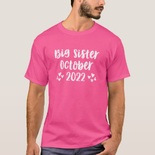 Kids Big Sister Oktober 2022 werde ich eine große  T-Shirt