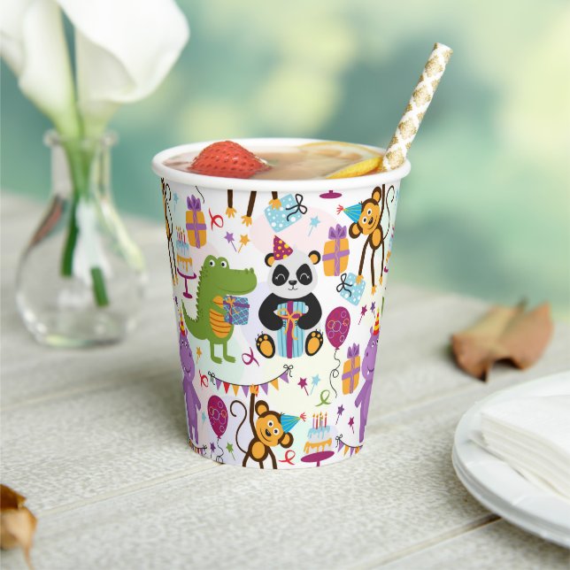 Kids Birthday Animals Pappbecher (In Situ)