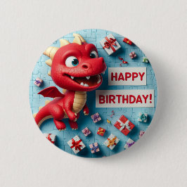 Kid's birthday badge button