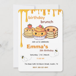 Kids Birthday Brunch Invitation | Cute Party Invit Einladung