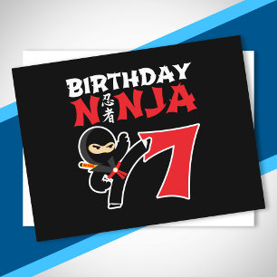 Kids Birthday Ninja - 7 Year Old Party Theme Postkarte