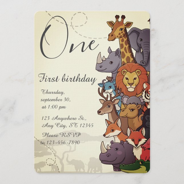 Kids Birthday Party Einladung (Vorderseite)