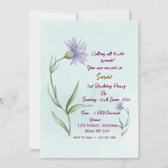 Kid's Birthday Party Invitations  Einladung (Vorderseite)