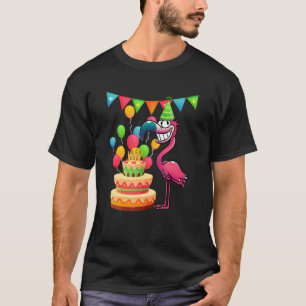 Kids Birthday Party Zoo Animal Exotic Bird Flaming T-Shirt
