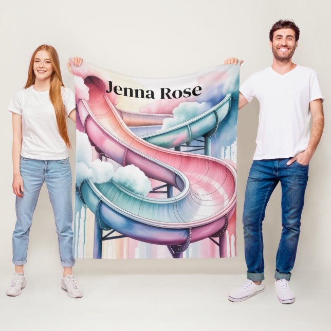 Kids’ Birthday Waterslide Party Gift Fleecedecke (Beispiel)