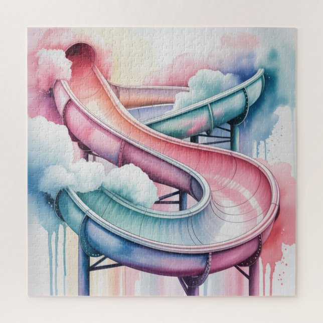 Kids’ Birthday Waterslide Party Gift Puzzle (Vertikal)