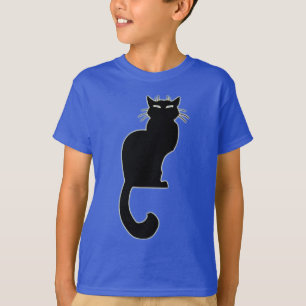 Kid's Black Cat T - Shirt Bio Katzenkind T-Shirt