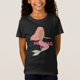 Kids Black Mermaid T - Shirt