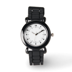 Kids Black Silicon Strap - Benutzerdefiniert (Bild Armbanduhr