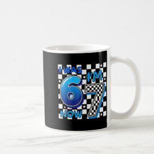 Kids Blau Kariert Ich War 6 Jetzt Bin Ich 7 Lustig Kaffeetasse