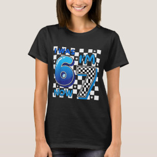 Kids Blau Kariert Ich War 6 Jetzt Bin Ich 7 Lustig T-Shirt