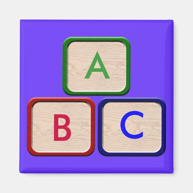 Kids Blocks Kühlschrankmagnet Magnet (Vorne)