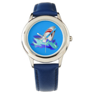 Kids Blue Shark Watch Armbanduhr
