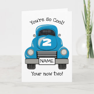 Kids Blue Truck Personalisierte Geburtstagskarte Karte