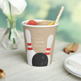 Kids Bowling Birthday Party Pappbecher