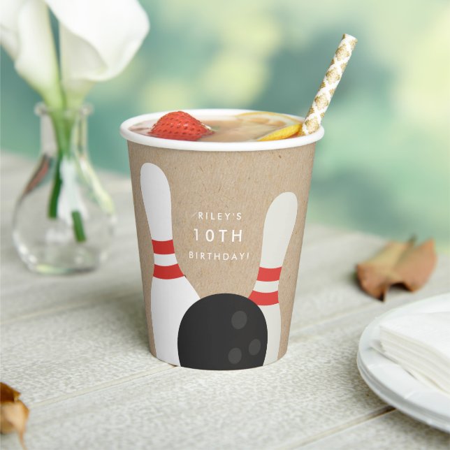 Kids Bowling Birthday Party Pappbecher (In Situ)