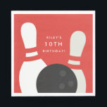 Kids Bowling Birthday Party Serviette<br><div class="desc">Kinder Bowling Geburtstagsparty.</div>