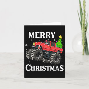 Kids Boys Christmas Monster Truck Kids Merry Chris Karte